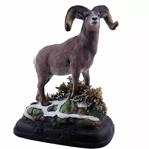 Figurine Bighorn Sheep Frank Dougherty Signed Bottom Cold Cast Vintage Collectib - Picture 1 of 15