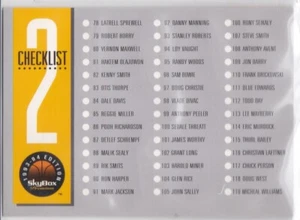 M) 1993-94 Skybox Basketball Trading Card - Checklist #2 - Picture 1 of 2