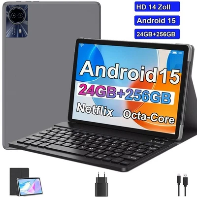 2025 Neu 14 Zoll Tablet  Android 15 Tablet 24GB RAM+256GB 4G LTE 2SIM WlFl 6 GPS - Bild 1 von 4