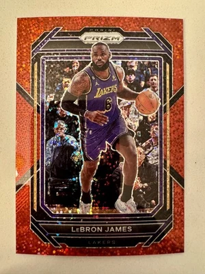2022-23 Panini Prizm LeBron James Red Sparkle #134 LA Lakers - Image 1 of 2