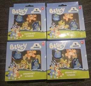 Bluey 4 piezas Juego de borradores. Lote de 4 y un total de 16 lindas gomas de borrar. Medias excelentes - Imagen 1 de 4