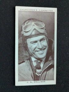 Tarjeta Churchman Kings of Speed 1939 #8 James Mollison (EX) - Imagen 1 de 3