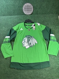 Camiseta Adidas Primegreen Chicago Blackhawks Día de San Patricio Talla 54 - Imagen 1 de 6