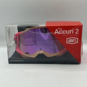 100% Accuri 2 Motocross & Mountain Biking Adult Goggles Donut Pink - Picture 1 of 5