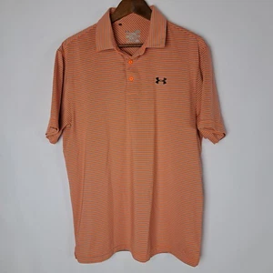 Under Armour Loose Coupe Lache Suelto Heatgear Poloshirt Herren Large orange grau - Bild 1 von 16