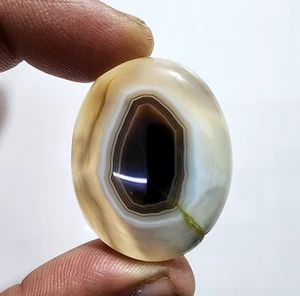 102 Ct Fabuloso A+ Miraculous Montana Ágata Forma Ovalada Piedras Preciosas Cabujón Joyería - Imagen 1 de 8