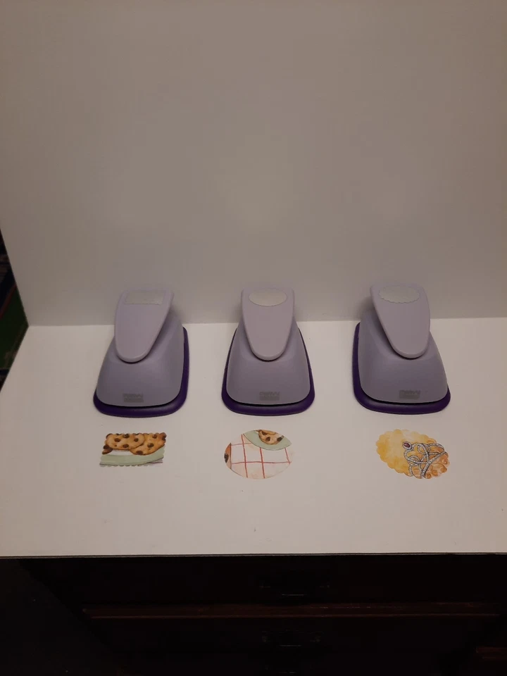 Lote De 3 Punzones De Papel Púrpura - 3 Marvy Uchida Muy Bonitos Usados Foto 1 de 4