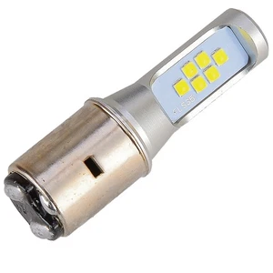 BA20D White 12 LED Motorcycle Headlight Driving Light Lamp Bulb 10-60V 12W xg - Picture 1 of 4
