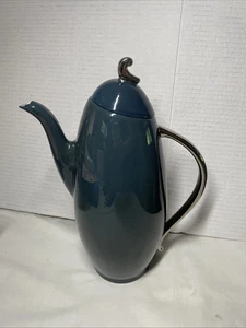 Flintridge China Platinum Cocoa Coffee Pot With Lid Made in California c1960s - Picture 1 of 8