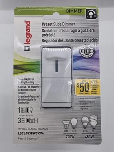 LSCL453PWCCV4 LEGRAND SLIDE DIMMER PASS & SEYMOUR DECORATOR LIGHT - Picture 1 of 8