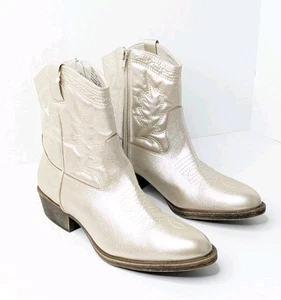 Coconuts by Matisse Pistol Western Boots, Metallic, Women's 7.5 - Picture 1 of 7