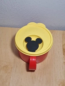 Vintage Disney Mickey Mouse Tupperware #3155B-2 Microwavable 16 oz Soup Mug - Picture 1 of 10