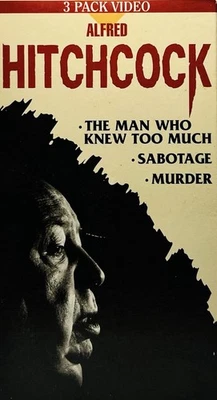 Alfred Hitchcock VHS Box Set Murder Sabotage The Man Who Knew Too Much Tested - Image 1 of 4