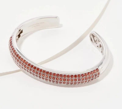 Affinity Gems Semi Precious Garnet Cuff, Sterling Silver - Image 1 of 2
