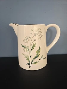 Williams Sonoma Krug Anis Blume Wasser Getränk Dekor handbemalt - Bild 1 von 9