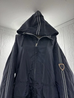 Chaqueta cortavientos Y2K Abercrombie & Fitch para hombre azul XL forrada de lana capucha vintage Foto 1 de 4