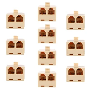 10 PCS Telefon-Splitter Adapter Für Festnetztelefon Doppel -Telefonadapter - Bild 1 von 12