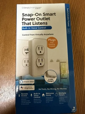 Estuche de 8 tomas de corriente inteligentes Simply Smart Home Snap On NUEVO Foto 1 de 4