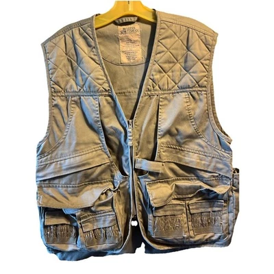 Master Sportsman VTG Vest Men’s Large Gray Hunting Fishing Rugged Gear Outdoor - Image 1 of 4