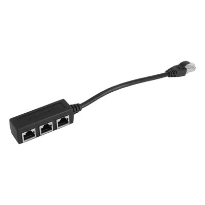  RJ45 Adattatore cavo Ethernet Splitter 1 Maschio a 3 Femmina Porta LAN Plug - Immagine 1 di 4