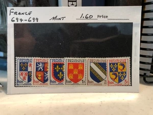 Dealer's Stock FRANCE 694 - 699; Mint, Hinged - Picture 1 of 2