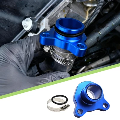 Coolant Hose Aluminum Flange Fit for BMW N20 N26 N52 N54 N55 Blue - Image 1 of 4