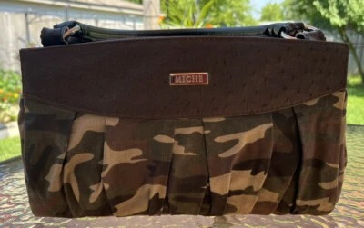 Miche Classic Purse SHELL ONLY Fits Classic Bag STEPHANIE Green Brown Camoflage - Image 1 of 4