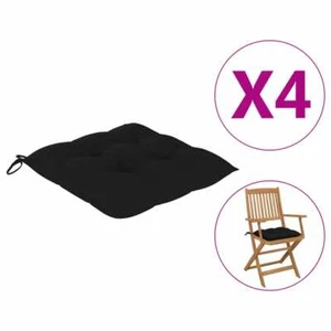 Chair Cushions 4 pcs Black 15.7"x15.7"x2.8" Oxford Fabric vidaXL - Picture 1 of 6