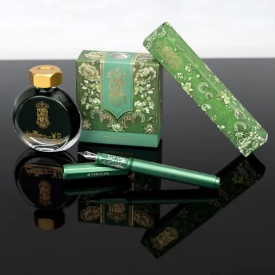 Juego de bolígrafos de carrusel de aluminio con tinta y plumín mediano Ferris Wheel Book of Botany de 38 ml Foto 1 de 4