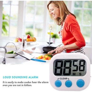Timer digitale casa cucina LCD suono allarme extra forte per cucinare e imparare - Foto 1 di 10