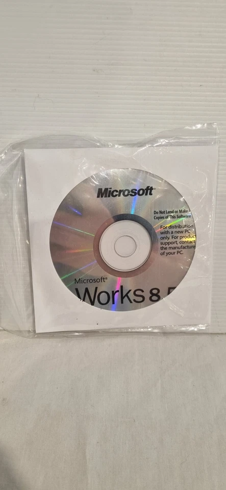 Microsoft Works 8.5 OEM CD Factory Sealed - Image 1 of 2