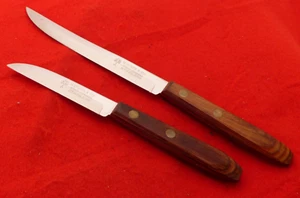 H Boker & Co Germany vintage stainless Tree Brand kitchen 2 knife set mint - Picture 1 of 4