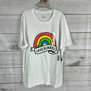 NWT Hallmark Adult Size Large Love Wins LGBT+ T-Shirt Rainbow - Picture 1 of 6