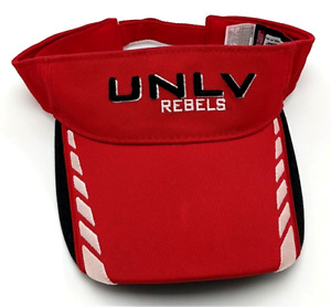 UNIVERSITY OF LAS VEGAS UNLV red adjustable visor hat Rebels