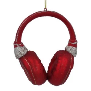 Gisela Graham Glass Headphones Tree Decoration - Picture 1 of 1