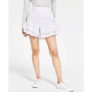 INC International Concepts High Rise White Tiered Ruffled Shorts Women's Size XS - Picture 1 of 7