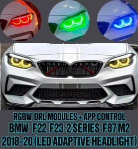MODULI DRL RGB per BMW F22 F23 F87 LCI 18-20 2 Serie M2 (LED ADATTIVO) - Foto 1 di 7