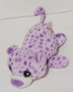 8" Plush Purple Cheetah Rapidito Cutetitos 2019 Basic Fun Beanbag Stuffed Animal - Picture 1 of 2