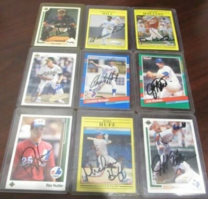 Lotto di 9 carte da baseball diverse firmate autografate 1989-1991 - #21 - Foto 1 di 3