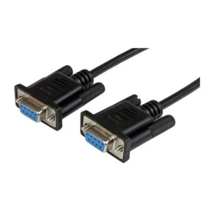 StarTech SCNM9FF1MBK 1m Black DB9 Serial RS232 Null Modem Cable F/F - Picture 1 of 1