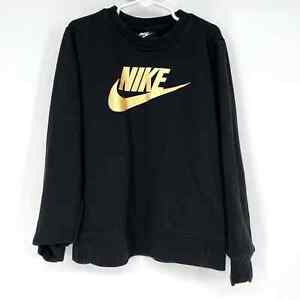 Nike Girls' Sportswear Club Fleece Crewneck Sweatshirt Black Girls Size Small