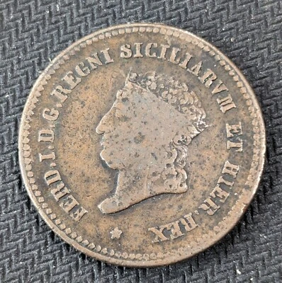 1819 Italy Two Sicilies 5 Tornesi Ferdinando I KM#289 - Image 1 of 2