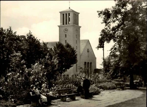DDR Kirchen Motiv-AK Methodisten-Kirche in PLAUEN Vogtland Platz der Roten Armee - Bild 1 von 2