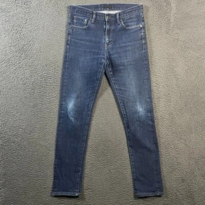 Uniqlo Jeans Mens 30x32 Blue Slim Fit Dark Wash Selvedge Stretch Denim - Picture 1 of 14