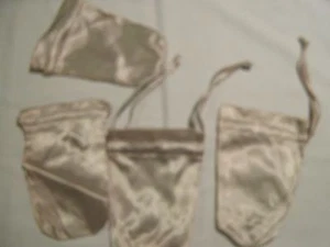 SATIN PULL STRING POUCHES ,   Lot of 10 Pouches - Picture 1 of 6