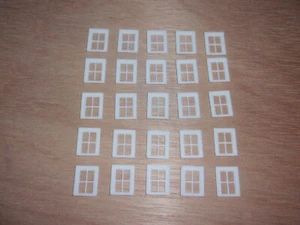 Nickdo3D - O Scale 4 Pane Windows - 25 Pack - WHITE - Picture 1 of 5