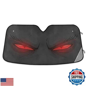 Evil Red Eyes Auto Windschutzscheibe Sonnenschutz Demonic Angry Eyes Sonnenschutz Block UV R - Bild 1 von 5