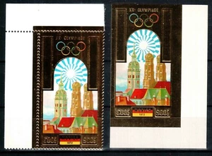 Cambodia Khmer Rep 1972, gold, Munich Olympics, sports, MNH! CV 100,- €! - Picture 1 of 1