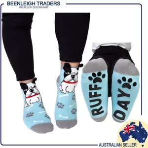 Feet Speak Socks - French Bulldog - Ruff Day - Unisex, Slip Resistant, Gift Idea - Picture 1 of 12
