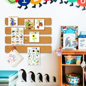 4 Stück Message Board Fotos Display Streifen Wanddeko Kork Tafel Streifen - Bild 1 von 9